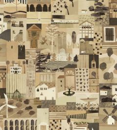 Postal Wallpaper by Tres Tintas Beige Postal Wallpaper by Tres Tintas Beige