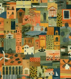 Postal Wallpaper by Tres Tintas Green Postal Wallpaper by Tres Tintas Green