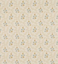 Posy Fabric by GP & J Baker Ochre/Blue Posy Fabric by GP & J Baker Ochre/Blue