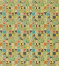 Potato Print Fabric by GP & J Baker Green Potato Print Fabric by GP & J Baker Green