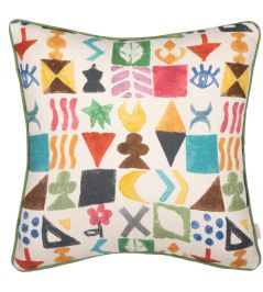 Potato Print Cushion 50cm x 50cm by GP & J Baker Jewel Potato Print Cushion 50cm x 50cm by GP & J Baker Jewel