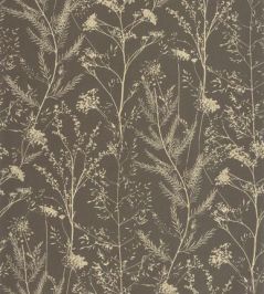 Prairie Wallpaper by Casadeco Noir Fusain / Ocre Prairie Wallpaper by Casadeco Noir Fusain / Ocre