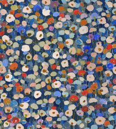 Prato Fiorito Metallic Wallpaper by Jannelli&Volpi Blue Prato Fiorito Metallic Wallpaper by Jannelli&Volpi Blue