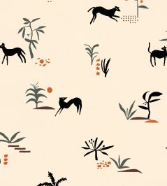 Prehistoric Creatures Wallpaper by Tres Tintas Beige Prehistoric Creatures Wallpaper by Tres Tintas Beige