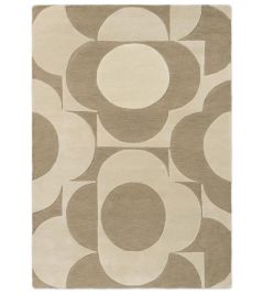 Prism Flower Rug by Orla Kiely Mushroom/Ecru Prism Flower Rug by Orla Kiely Mushroom/Ecru