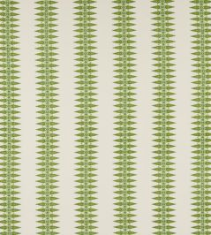 Priya Stripe Fabric by Jane Churchill Green Priya Stripe Fabric by Jane Churchill Green