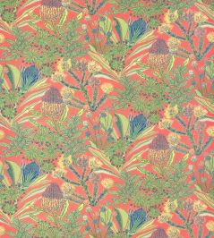 Protea Print Fabric by Thibaut Coral Protea Print Fabric by Thibaut Coral