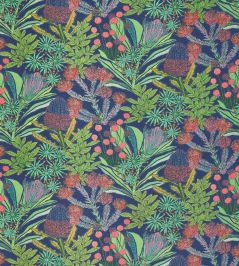 Protea Print Fabric by Thibaut Navy Protea Print Fabric by Thibaut Navy