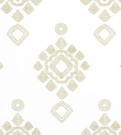 Province Medallion Fabric by Thibaut Camel Province Medallion Fabric by Thibaut Camel
