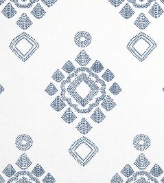 Province Medallion Fabric by Thibaut Navy Province Medallion Fabric by Thibaut Navy