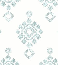Province Medallion Fabric by Thibaut Seaglass Province Medallion Fabric by Thibaut Seaglass