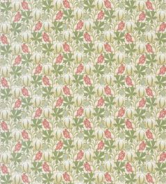 Pumpkins Cotton Fabric by GP & J Baker Coral/Green Pumpkins Cotton Fabric by GP & J Baker Coral/Green