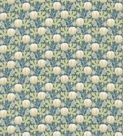 Pumpkins Cotton Fabric by GP & J Baker Green/Blue Pumpkins Cotton Fabric by GP & J Baker Green/Blue