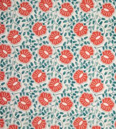 Punch Paisley Fabric by Christopher Farr Cloth Coral Punch Paisley Fabric by Christopher Farr Cloth Coral