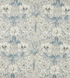 Pure Honeysuckle & Tulip Wide Width Fabric by Morris & Co Mineral Blue/Cream Pure Honeysuckle & Tulip Wide Width Fabric by Morris & Co Mineral Blue/Cream