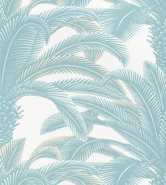 Queen Palm Wallpaper by Thibaut Spa Blue Queen Palm Wallpaper by Thibaut Spa Blue