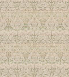 Queen's Damask Fabric by GP & J Baker Green Queen's Damask Fabric by GP & J Baker Green