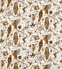 Quetzal Fabric by Clarke & Clarke Gold Quetzal Fabric by Clarke & Clarke Gold