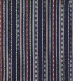 Racing Stripe Fabric by Mulberry Home Indigo Racing Stripe Fabric by Mulberry Home Indigo