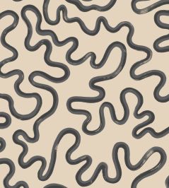 Rainforest Squiggle Mural by Cole & Son Charcoal & Soot on Cream Rainforest Squiggle Mural by Cole & Son Charcoal & Soot on Cream