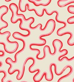 Rainforest Squiggle Mural by Cole & Son Crimson & Lipstick on Parchment Rainforest Squiggle Mural by Cole & Son Crimson & Lipstick on Parchment