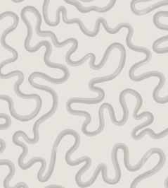 Rainforest Squiggle Mural by Cole & Son Soft Grey & Dove on Chalk Rainforest Squiggle Mural by Cole & Son Soft Grey & Dove on Chalk
