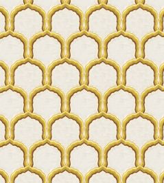 Rajput Fabric by JORO Yellow/Brick Rajput Fabric by JORO Yellow/Brick