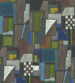 Raku Patchwork Fabric by Designers Guild Chocolate Raku Patchwork Fabric by Designers Guild Chocolate