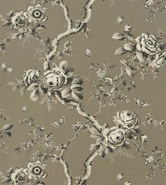 Ashfield Floral Wallpaper by Ralph Lauren Gun Metal Ashfield Floral Wallpaper by Ralph Lauren Gun Metal