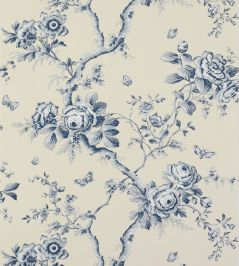 Ashfield Floral Wallpaper by Ralph Lauren Sapphire Ashfield Floral Wallpaper by Ralph Lauren Sapphire