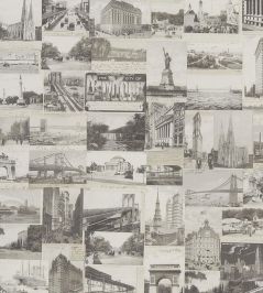 New York Postcard Wallpaper by Ralph Lauren Stone New York Postcard Wallpaper by Ralph Lauren Stone