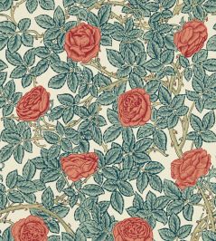 Rambling Rose Wallpaper by Morris & Co Emery Blue/Spring Thicket Rambling Rose Wallpaper by Morris & Co Emery Blue/Spring Thicket