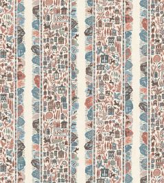 Ravi Ribbon Fabric by Lewis & Wood Blue Almond Ravi Ribbon Fabric by Lewis & Wood Blue Almond