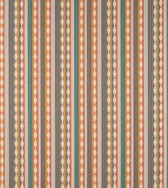 Ravi Stripe Fabric by Jane Churchill Indigo/Multi Ravi Stripe Fabric by Jane Churchill Indigo/Multi