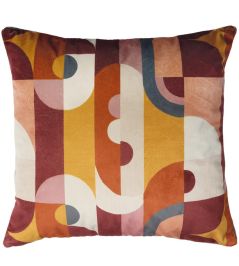 Reciproque Cushion 45 x 45cm by Maison Casamance Multico Terre De Sienne Reciproque Cushion 45 x 45cm by Maison Casamance Multico Terre De Sienne