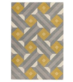 Reef Motif Rug by Asiatic Ochre Grey Reef Motif Rug by Asiatic Ochre Grey