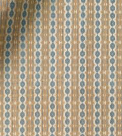 Reel Stripe Fabric by Ian Sanderson Blue Stone Reel Stripe Fabric by Ian Sanderson Blue Stone