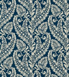 Regale Wallpaper by Clarke & Clarke Denim Regale Wallpaper by Clarke & Clarke Denim