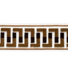 Rene Velvet Border Trimming by Samuel & Sons Walnut Rene Velvet Border Trimming by Samuel & Sons Walnut
