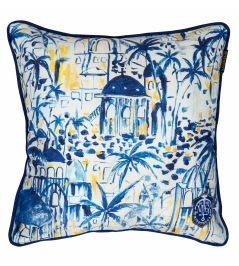 Rhodes Cushion 50 x 50cm by MINDTHEGAP Blue Rhodes Cushion 50 x 50cm by MINDTHEGAP Blue