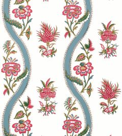 Ribbon Floral Wallpaper by Thibaut Raspberry and Teal Ribbon Floral Wallpaper by Thibaut Raspberry and Teal