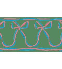 Ribbons Wrap You Up Border Wallpaper by CommonRoom Green Ribbons Wrap You Up Border Wallpaper by CommonRoom Green