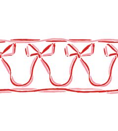 Ribbons Wrap You Up Border Wallpaper by CommonRoom White Ribbons Wrap You Up Border Wallpaper by CommonRoom White