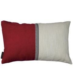 Rime Cushion 30 x 50cm by Maison Casamance Grenat Grege Rime Cushion 30 x 50cm by Maison Casamance Grenat Grege