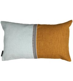 Rime Cushion 30 x 50cm by Maison Casamance Vert De Gris Ocre Rime Cushion 30 x 50cm by Maison Casamance Vert De Gris Ocre