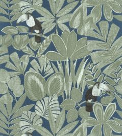 Rio Wallpaper by Caselio Vert Kaki Bleu Rio Wallpaper by Caselio Vert Kaki Bleu