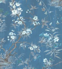 Rivington Wallpaper by Woodchip & Magnolia China Blue Rivington Wallpaper by Woodchip & Magnolia China Blue