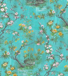 Rivington Wallpaper by Woodchip & Magnolia Teal Rivington Wallpaper by Woodchip & Magnolia Teal