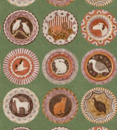 Robina's Dinner Party Wallpaper by GP & J Baker Green Robina's Dinner Party Wallpaper by GP & J Baker Green