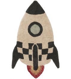 Rocket Rug by Lorena Canals Natural/Dark Grey Rocket Rug by Lorena Canals Natural/Dark Grey